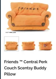 Central Perk Friends Scentsy Buddy Couch Pillow With Scent Pack NEW