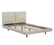 Lara Leatherette Floating Bed Base with LED Lights (Double Queen)