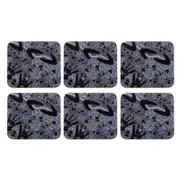 6pc Ashdene Hardboard/Cork Maintaining Our Culture Coaster - Black