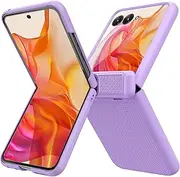 [Miimall] for Motorola Razr Plus 2024 Case, Moto Razr 50 Ultra Case with Hinge Protection Thin Hard PC Anti-Slip Light-Weight Shock-Proof Full Body Cover Phone Case for Motorola Razr+ 2024, Purple