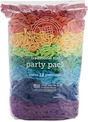 friendly loom® Cotton Weaving Loops in Rainbow Colors – 7” Traditional Size | Weave 18 Functional Potholders | Made in The USA