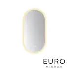 Euro Mirror Kapsel Oval LED Illuminated Frameless Bathroom Wall Mirror