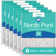 Nordic Pure 8x20x1 Pleated MERV 14 Air Filters 6 Pack