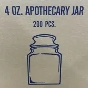 200 Bulk 4 oz. Clear Plastic Jar with Lid Clear Plastic Apothecary Jars NEW