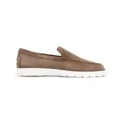 [Tod`S] Tod`S-Walnut Light Brown Suede Leather Loafers-Uomo 11 UK