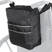 Large Walker Tote Bag - Walker Cup Drink Holder, Wheelchair Travel Tote | Rolling Walker Mobility Scooter Lightweight Handicapped Mobility Aid, Secure Strap, 12 x 4.5 x 12.5 inches, 12W x 4.5H