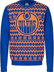 FOCO NFL Winter Ugly Sweater XMAS Knit Pullover Edmonton Oilers