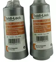 2X Toldi-Lock Gutermann Overlocking Thread 120 2734 Yd Gray Color 9540 FREE SHIP