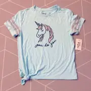Rumi + Ryder Sky Blue Girls Unicorn T-Shirt “You do You”