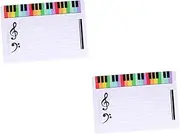 KALLORY Pcs Erasable Music Notation Board Reusable Music Teaching Tool Plastic Whiteboard Set