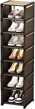 Mlllokfki Stackable Shoe Rack, Entryway Shoe Storage, Multilayer Storage Box, Black Folding Storage, Compact Shoe Organizer, Space Saving Shoe Rack, Stylish Entryway Storage for Entryway Living Room