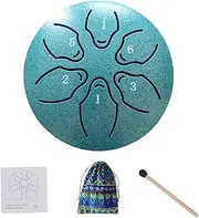 -ni Steel Tongue Drum 3 Inch 6 Notes Steel Drum | Steel Tongue Drum Rain Chime | Chakra Drum For Rain | Chakra Rain Drum Outdoor | Rain Drum For Garden