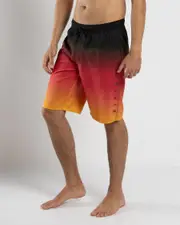 [Rip Curl] Rip Curl Men's Shock Easy Fit Board Shorts in Black/Red Size 2XL 2XL Black/Red