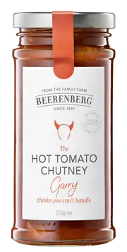 Beerenberg Hot Tomato Chutney 260g - Spicy Australian-Made Condiment