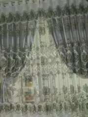 Europe tulle window curtain 3 meter width silver sheer curtain home decor