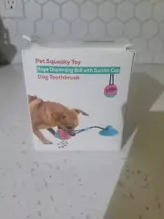 Rope Dog Suction Cup Toy Treat Dispensing Ball Tug Of War Brush Teeth Bell