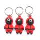 1pcs 3D 魷魚遊戲人物鑰匙扣吊飾配件汽車鑰匙扣創意吊飾迷你娃娃鑰匙圈吊墜