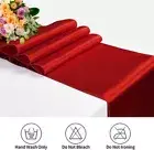 3 Pc Red Satin Table Runner 12"x108" for Wedding Banquet Graduations Party