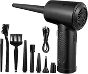 HOMOBABE Air Duster Cordless Compressed Air Blower for Keyboard Laptop Electronics Cleaning Lightweight Multifunctional with Detachable Nozzles Rechargeable