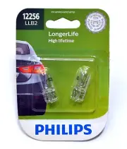 Philips LongerLife 12256 3W Two Bulbs License Plate Tag Light Replacement Lamp (for: Volvo)