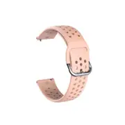 Catzon 20/22mm Quick Release Silicone Breathable Strap for Samsung Gear S3/Active 2/Huawei Watch GT-Pink