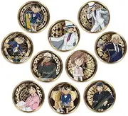 Tenyo TKB-S01 Overwhelming Gold Badge Detective Conan 1 Set (Box of 10) 24K Gold Plated Finish Can Badge Diameter 2.2 inches (5.6 cm)