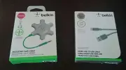 BRAND NEW BELKIN 4 FT MICRO USB CABLE AND ROCKSTAR AUX CABLE