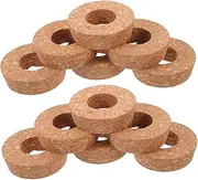 CIMAXIC 12pcs Cork Planter Stoppers with Center Hole Hydroponic Vases and Terrarium Bottle Caps Fit for Mason Jars Glass Vases Promotes Root Aeration for Healthy Plant Growth Lightweight