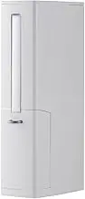 Bathroom Trash Can, Toilet Brush Set, Small Trash Can, Ultra-Thin Plastic Trash Can with Lid White