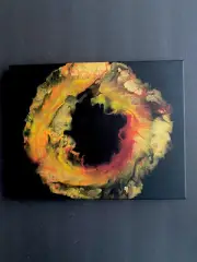 11 X 14 Fire Inspired One Of A Kind Acrylic Fluid Art
