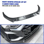 Car Carbon Look Front Lower Spoiler Lip Splitter For Audi A3 8Y Sline 2025