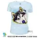 摩達客 美國The Mountain都會系列 彩繪哈士奇雪橇犬 圓領藝術修身女版短袖T恤