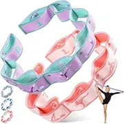 Kids Stretch Bands Elastic Stretch Strap with 8 Loops Dance Exercise Training Resistance Bands for Children Ballet Dance Pilates Gymnastics Leg Exercise Yoga