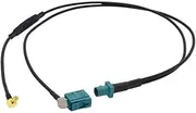 MCX Male to Fakra Z Y-Splitter Cable with Diode RG174 Pigtail, Car Navigation Antenna Extension for Android Devices(Z M to ZF90 MCX M90,2M)