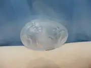 Lalique Mid Century Modern Crystal Egg Shape Box Boite Angelots French Sculpture