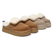 AUSTRALIAN SHEPHERD® UGG Slippers Sheepskin Wool Platform Theia - Chestnut / AU Ladies 5 / AU Men 3 / EU 36