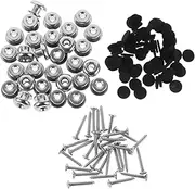 NULYLU Acoustic Guitar Strap Locks 30 Pack Metal Guitar Strap Buckles Felt Pads for Easy Install