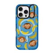 iPhone 16 Pro Impact Ring Stand Case MagSafe Compatible MONKEYS by Daria Solak Illustrations