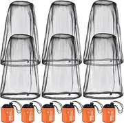 6 Packk Mosquito Covers Wearable Head Net Face Mesh Protecting Net Mosquito Fly Insects Bugs Preventing for Outdoor Hiking Camping Fishing