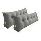 2X 120cm Grey Triangular Wedge Bed Pillow Headboard Backrest Bedside Tatami Cush