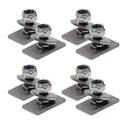 Slot Channel M8 T Bolts with 16mm Thread Lock Nut Kit,32pcs SUS304,for Rhino Thule Yakima Pioneer Platform Roof Rack Awning Track Mount Sliding Washer