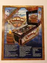 Octoberfest Pinball on tap American Pinball Game Flyer Brochure Ad