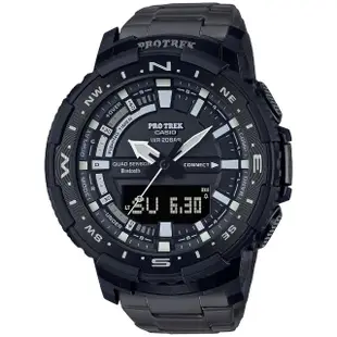 【CASIO 卡西歐】PRO TREK 釣魚登山專用藍牙連線雙顯手錶(PRT-B70YT-1)