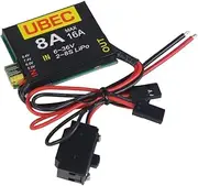 QWinOut UBEC-8A 2S-6S 6-36V BEC Dual UBEC 8A/16A 5.2/6.0/7.4v/8.4v Servo Separate Power Supply RC Car Airplane Robot (UBEC 8A)