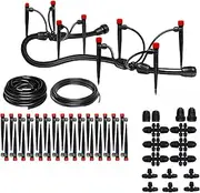 Self Watering Drip Irrigation Kit - Automatic Watering System with Adjustable Spray Mode - Ideal for Greenhouses, Flower Gardens, and Lawns (B)