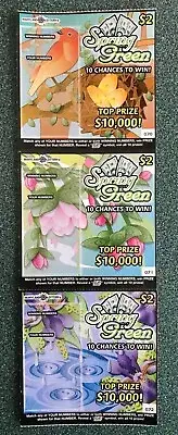 Springtime Bird and Flowers Instant SV Lottery Ticket Set