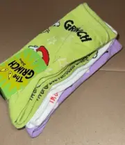 THE GRINCH 3 PACK WOMENS CREW SOCKS NEW