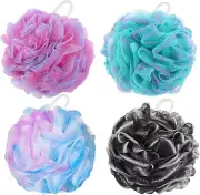 4 Pieces Loofah Bath Sponge 75G/Pc Bath Puffs Shower Scrunchies Large Body...