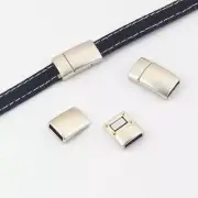 3Sets Magnetic Clasps 11x3mm Flat Clasp Leather Cord Connectors Jewelry Findings