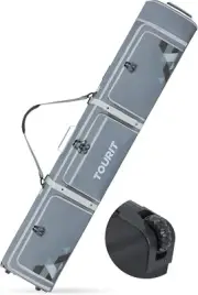 TOURIT Ski Bag with Wheels, Padded Snowboard Bag for Air Travel Extendable